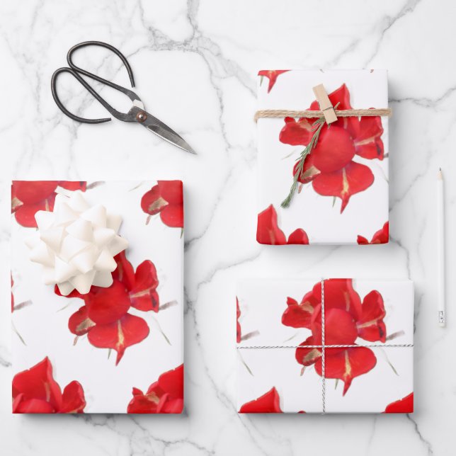 Red Roses,  Geschenkpapier Set (Vorderseite)