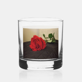 Red Roses Rocks Glass Whiskyglas