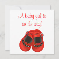 Red Rosettes Baby Shoes Red Baby Girl Dusche