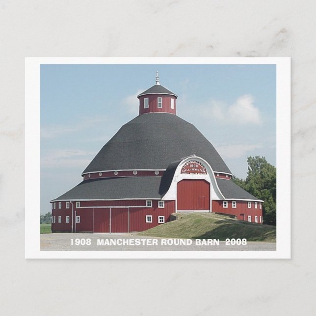 Red ROUND BARN Karte (Vorderseite)