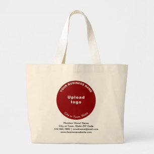 Red Round Shape Business Brand auf Jumbo Tote Bag Stoffbeutel