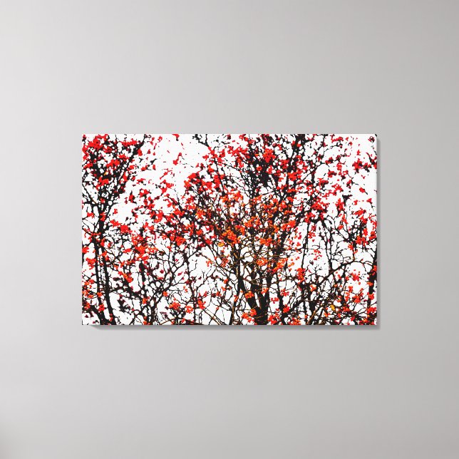 Red rowan fruit or ash berries leinwanddruck (Vorderseite)