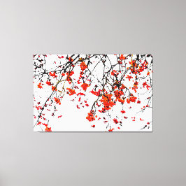 Red rowan fruit or ash berries leinwanddruck