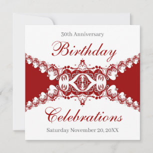 Red Royal Diva Anniverary Einladungen zum Geburtst