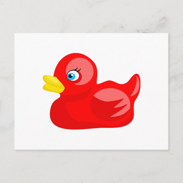 Red Rubber Duck Postkarte (Vorderseite)