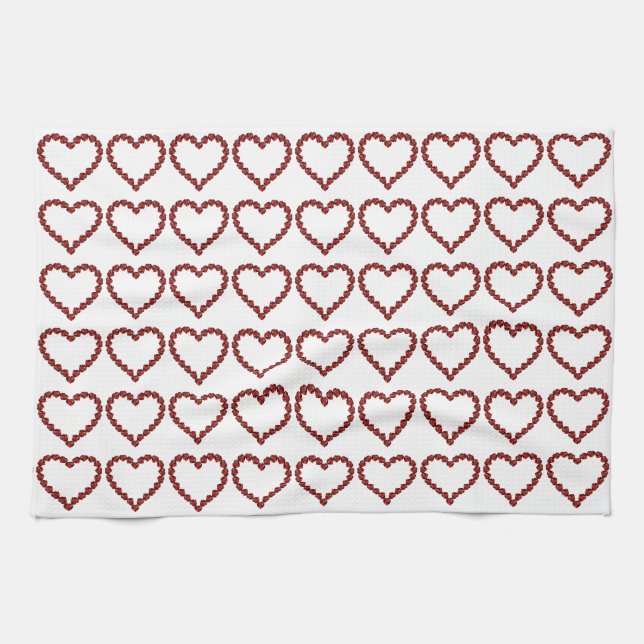 Red Ruby Gemstone Herz Geschirrtuch (Horizontal)