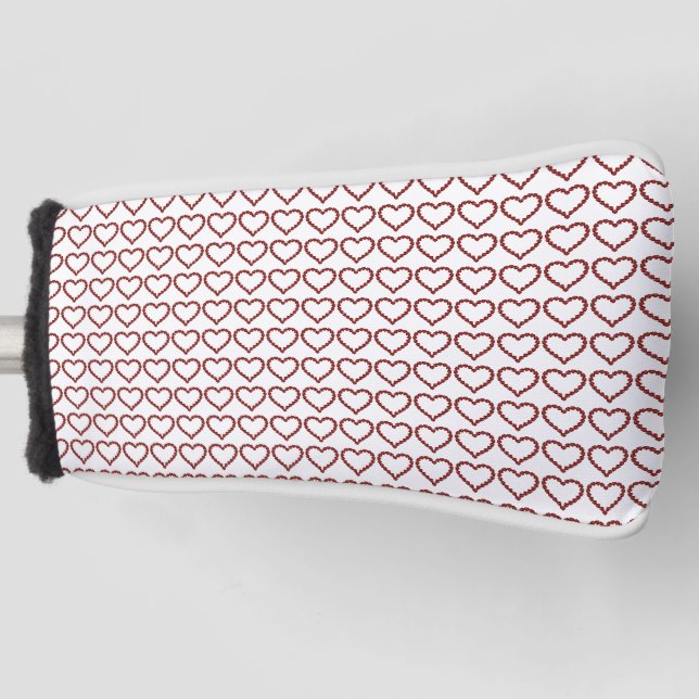Red Ruby Gemstone Herz Golf Headcover (Vorderseite)