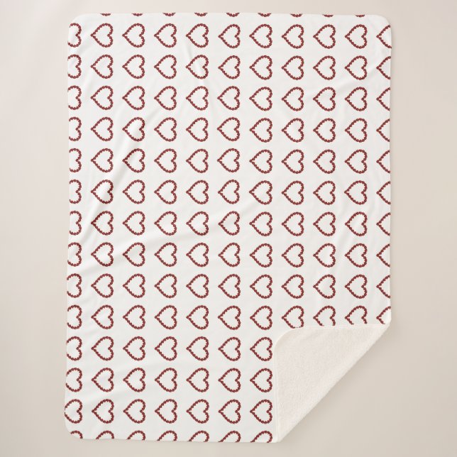 Red Ruby Gemstone Herz Sherpadecke (Vorderseite)