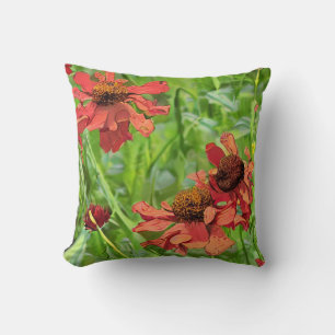 RED RUDBECKIA-BLUME KISSEN