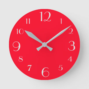 Red Runde Wanduhr