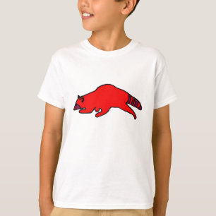 Red Running Raccoon Bekleidung T-Shirt