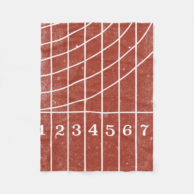 Red Running Track gestörtes Fleece Blanket (Vorderseite)