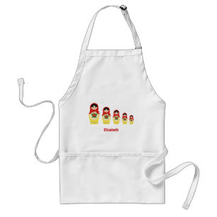 Red russian matryoshka nesting dolls schürze