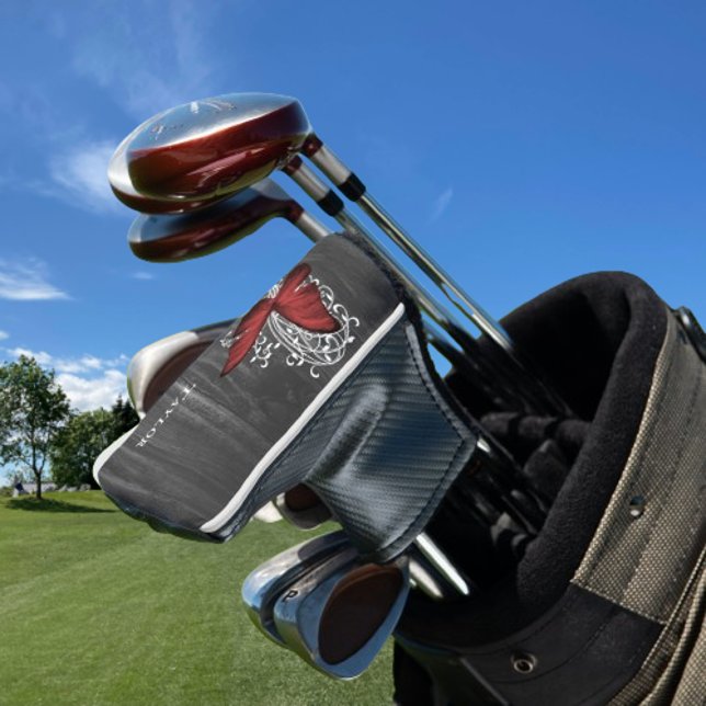 Red Rustic Butterfly Personalisierter Golf Head Co Headcover (Red Rustic Butterfly Personalized Golf Head Cover)