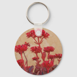 Red Rustic Plant Keychain Schlüsselanhänger