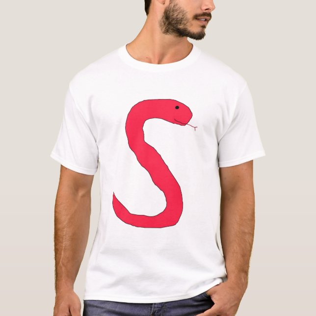 Red S Snake Bekleidung T-Shirt (Vorderseite)