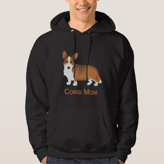 Red Sable Cardigan Welsh Corgi Mama Dog Hoodie (Vorderseite)