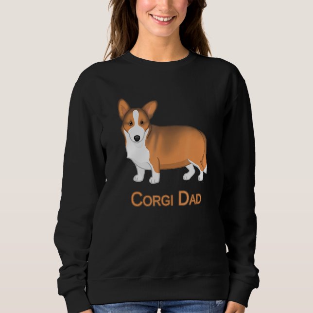 Red Sable Cardigan Welsh Corgi Vater Dog Sweatshirt (Vorderseite)