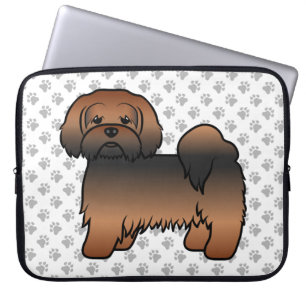 Red Sable Lhasa Apso Niedlich Cartoon Dog Laptopschutzhülle