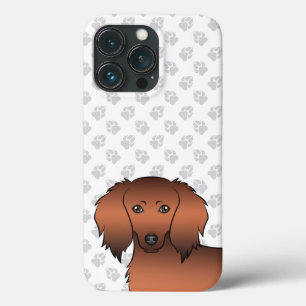 Red Sable Long Hair Dackel Cartoon Dog Case-Mate iPhone Hülle