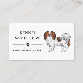 Red Sable Phalène Cartoon Dog Kennel und Züchter Visitenkarte