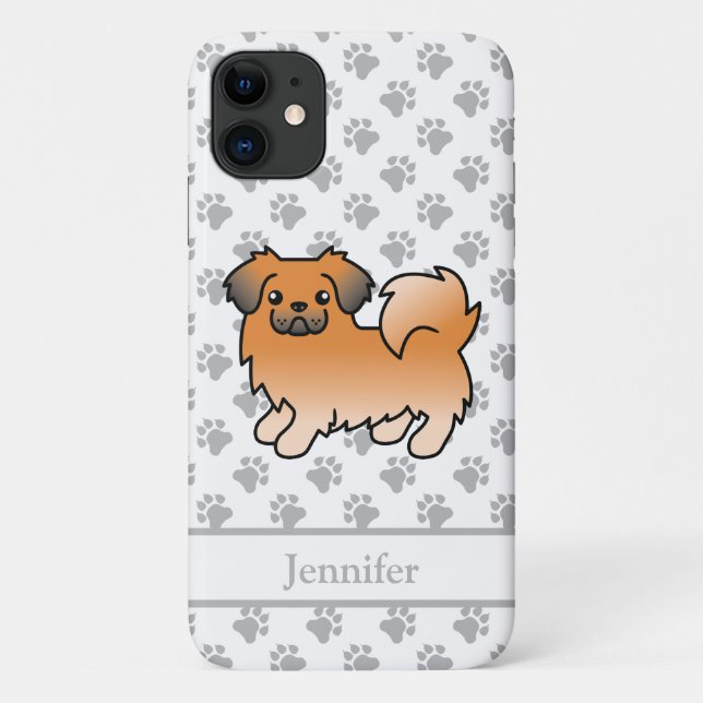 Red Sable Tibetan Spanisch Niedlich Cartoon Dog &  Case-Mate iPhone Hülle (Rückseite)