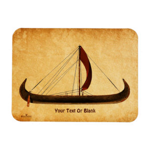 Red Sail Viking Ship Magnet