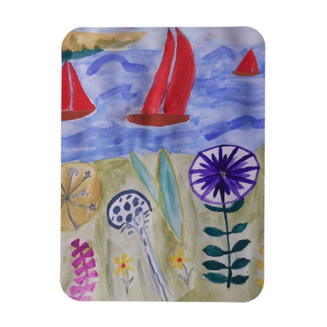 Red Sails & Blume Flexible Magnet (Vertikal)