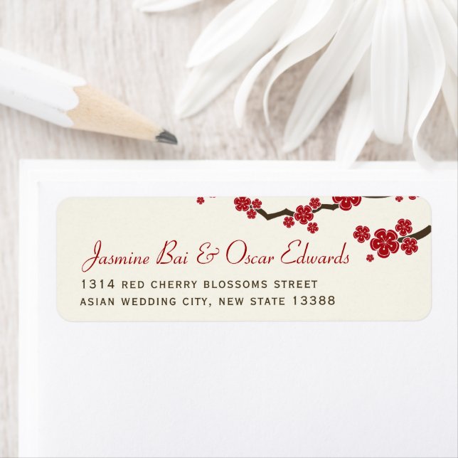 Red Sakura Blume Kirschblüten Asiatische Hochzeit (Insitu)