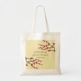 Red Sakura Cherry Blüten Asiatische Hochzeitstorte Tragetasche