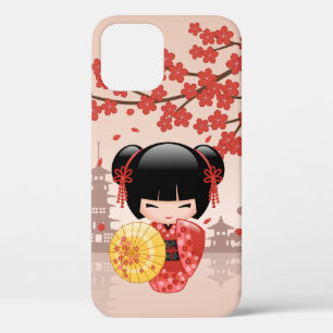Red Sakura Kokeshi Doll - Japanisch Geisha Case-Mate iPhone Hülle