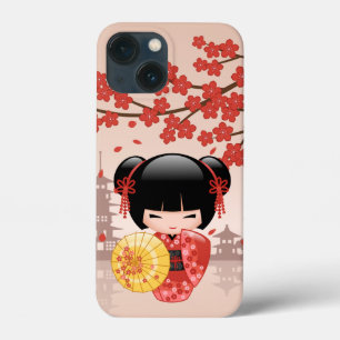 Red Sakura Kokeshi Doll - Japanisch Geisha Case-Mate iPhone Hülle