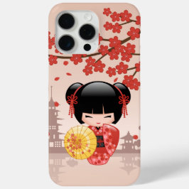 Red Sakura Kokeshi Doll - Japanisch Geisha Case-Mate iPhone Hülle