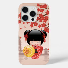 Red Sakura Kokeshi Doll - Japanisch Geisha Case-Mate iPhone Hülle
