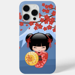 Red Sakura Kokeshi Doll - Niedlich Geisha Girl Case-Mate iPhone Hülle