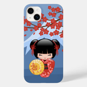 Red Sakura Kokeshi Doll - Niedlich Geisha Girl Case-Mate iPhone 14 Plus Hülle