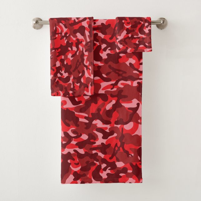 Red Salmon Tarnlage Badhandtuch Set (Insitu)