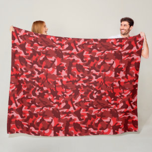 Red Salmon Tarnlage Fleecedecke