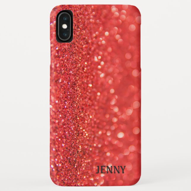 Red Sandy Glitzer Case-Mate iPhone Hülle (Rückseite)