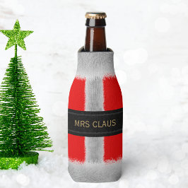 Red Santa Anzug Mrs Claus Weihnachts-Flasche Coole Flaschenkühler