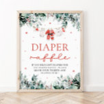 Red Santa Baby Christmas Baby Dusche Windel Raffle Poster<br><div class="desc">Fügen Sie Ihrer Babydusche eine festliche Touch mit unserer Red Santa Baby Weihnachtskleidung Baby Shower Diaper Raffle! Diese verführerische Tombolekarte bietet ein reizvolles rotes Baby-Kleidungsstück mit einer Drehung zum Thema Weihnachten, die sich perfekt für die Feiertage eignet. Die Gäste können ein Paket Windeln mitbringen, um an der Tombola teilzunehmen und...</div>