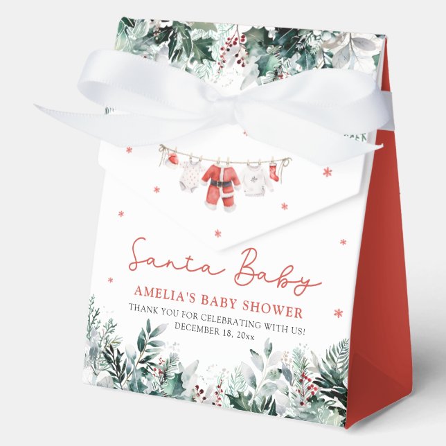 Red Santa Baby Christmas Baby Kleidung Baby Dusche Geschenkschachtel (Vorderseite)