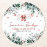 Red Santa Baby Christmas Baby Kleidung Baby Dusche Runder Pappuntersetzer<br><div class="desc">Der Red Santa Baby Baby Baby Baby Clothes Baby Shower Round Paper Untersetzer ist ein festliches und praktisches Detail für Ihre Babydusche zu Urlaubsplänen. Mit einem fröhlichen roten Design und bezaubernden Kleider für das Weihnachtskind schützen diese Untersetzer Ihre Oberflächen und sorgen für eine Touch saisonalen Charmes. Ideal für Getränke oder...</div>