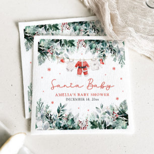 Red Santa Baby Christmas Baby Kleidung Baby Dusche Serviette