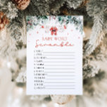 Red Santa Baby Christmas Baby Word Scramble Game Einladung<br><div class="desc">Antworten: 1. FLASCHE 2. RÜCKEN 3. HOHER STUHL 4. ABBILDUNG 5. SCHNULLER 6. TEETHER 7. LULLABY 8. TEDDY BEAR 9. FORMEL 10. ABSCHNITT 11. BOOTIE 12. BLANKET ... ... ... ... ... ... ... ... ... ... ... ... ... ... ... ... ... ... ... ... ... ... ... ......</div>