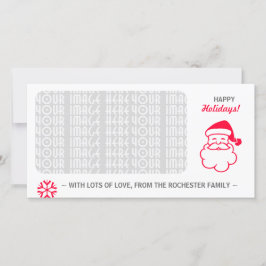 Red Santa Claus Feiertagskarte