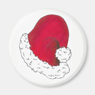 Red Santa Claus Hat frohe Weihnachten Weihnachten  Magnet