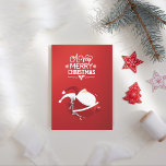 Red Santa Claus Sehr Weihnachten<br><div class="desc">Roter Hintergrund zu dieser weißen Typografie mit Schneeflocken-Karte mit einem fetten,  ausgeschnittenen Weihnachtsmann,  der von der Karte kommt und rennen,  um ein sehr frohes Weihnachtsfest zu wünschen.</div>