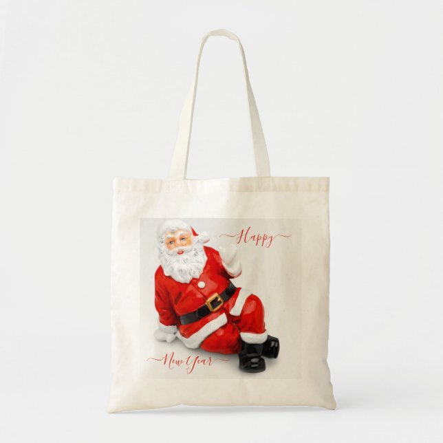 Red Santa Claus Tote Bag Tragetasche (Vorne)