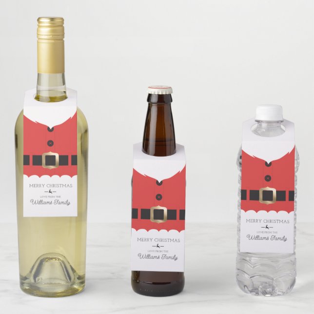 Red Santa Coat Weihnachten Flaschenanhänger (Beispiel)